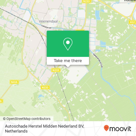 Autoschade Herstel Midden Nederland BV, De Smalle Zijde 44 kaart