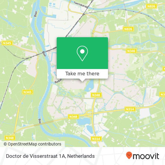 Doctor de Visserstraat 1A, Doctor de Visserstraat 1A, 7204 KM Zutphen, Nederland kaart