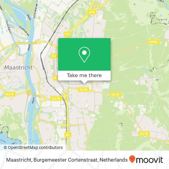 Maastricht, Burgemeester Cortenstraat kaart