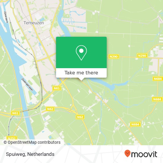 Spuiweg, Spuiweg, Terneuzen, Nederland kaart