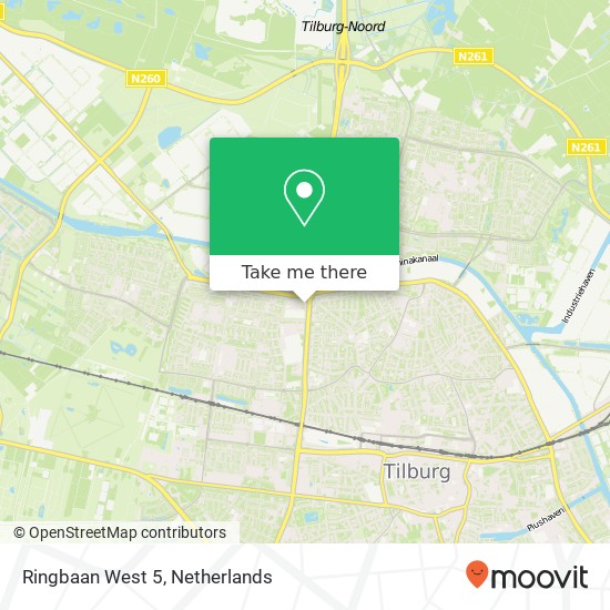 Ringbaan West 5, 5042 AA Tilburg kaart