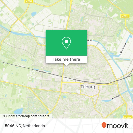5046 NC, 5046 NC Tilburg, Nederland kaart
