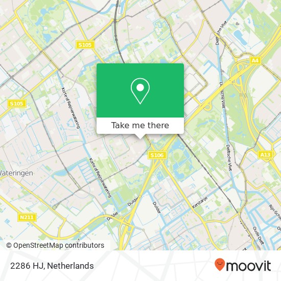 2286 HJ, 2286 HJ Rijswijk, Nederland kaart