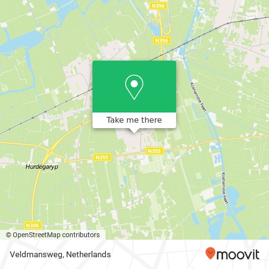 Veldmansweg, 9257 WL Noardburgum kaart