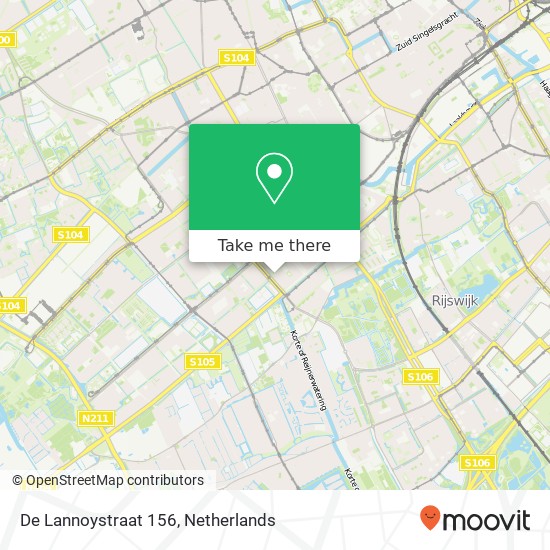 De Lannoystraat 156, 2533 XX Den Haag kaart