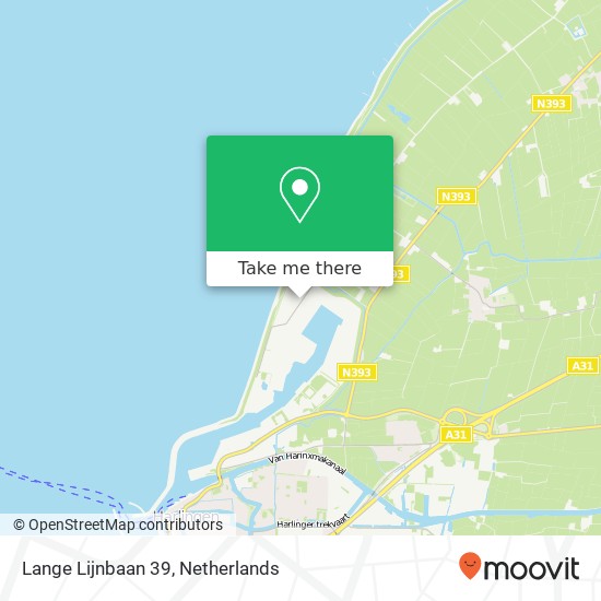 Lange Lijnbaan 39, 8861 NW Harlingen kaart