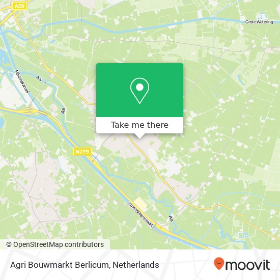 Agri Bouwmarkt Berlicum, Kerkwijk kaart