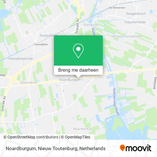 Noardburgum, Nieuw Toutenburg kaart
