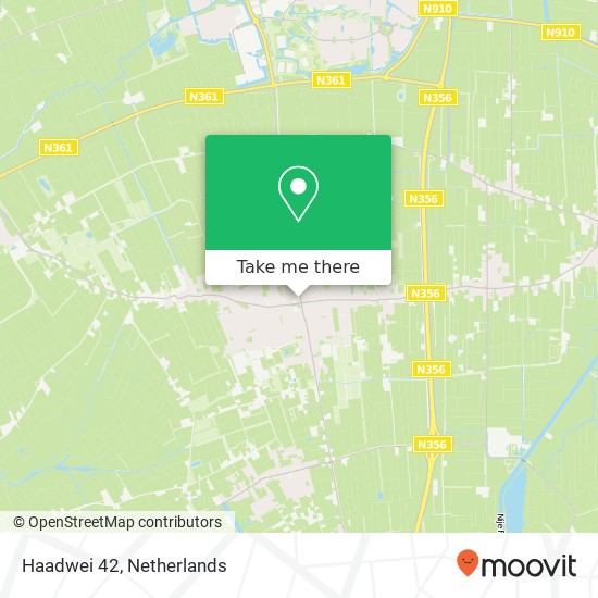 Haadwei 42, Haadwei 42, 9104 BG Damwâld, Nederland kaart