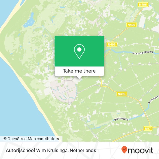 Autorijschool Wim Kruisinga, Kerkweg 12M kaart