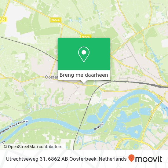 Utrechtseweg 31, 6862 AB Oosterbeek kaart