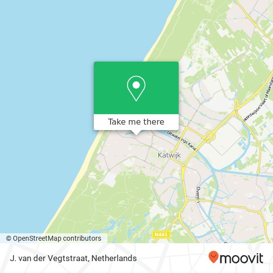 J. van der Vegtstraat, 2225 PZ Katwijk aan Zee kaart