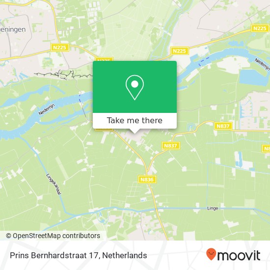 Prins Bernhardstraat 17, 6668 AH Randwijk kaart