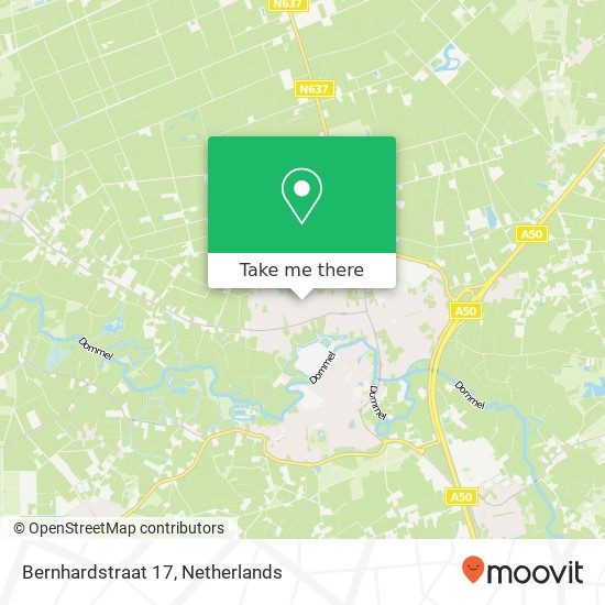 Bernhardstraat 17, 5491 HS Sint-Oedenrode kaart