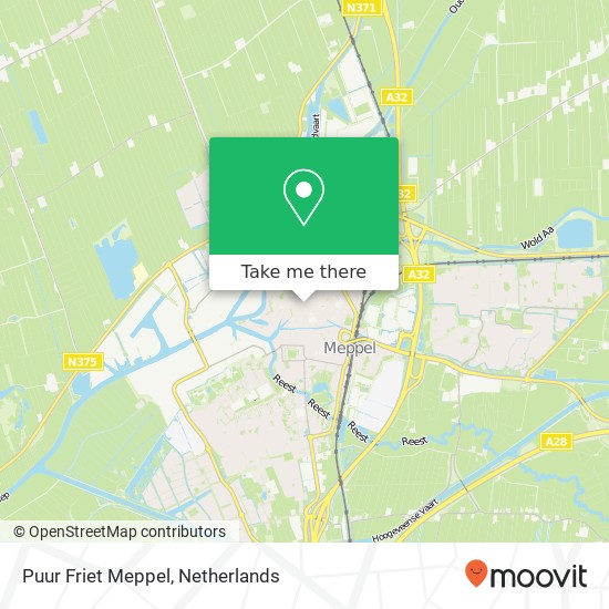 Puur Friet Meppel, Woldstraat 4 kaart