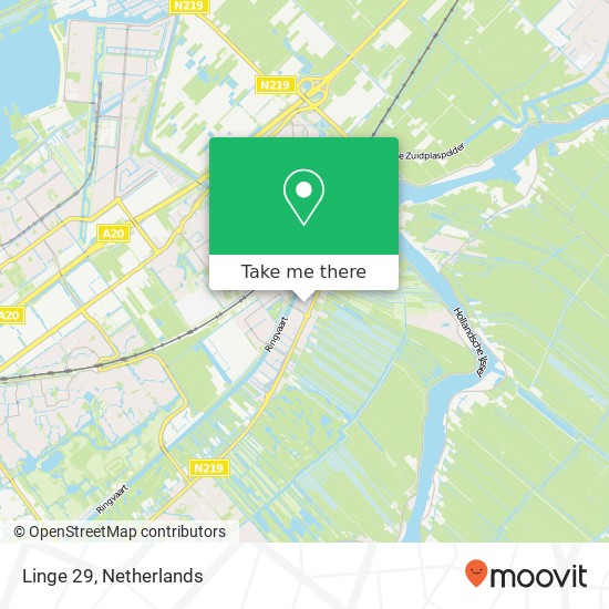 Linge 29, 2911 EJ Nieuwerkerk aan den IJssel kaart