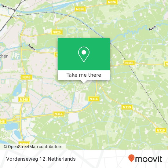 Vordenseweg 12, Vordenseweg 12, 7231 Warnsveld, Nederland kaart