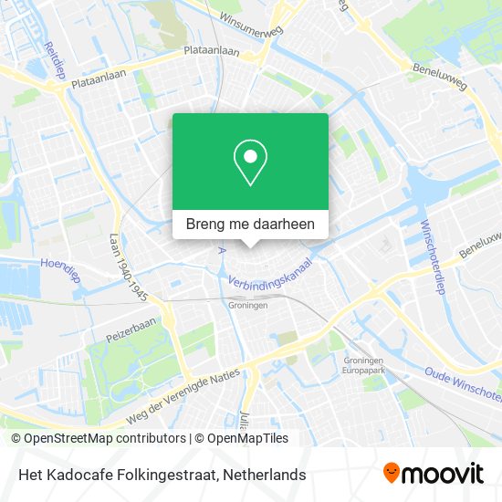 Het Kadocafe Folkingestraat kaart