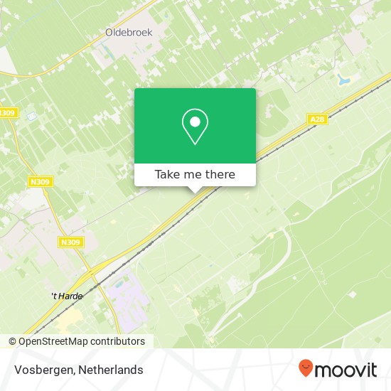 Vosbergen, 8096 Oldebroek kaart