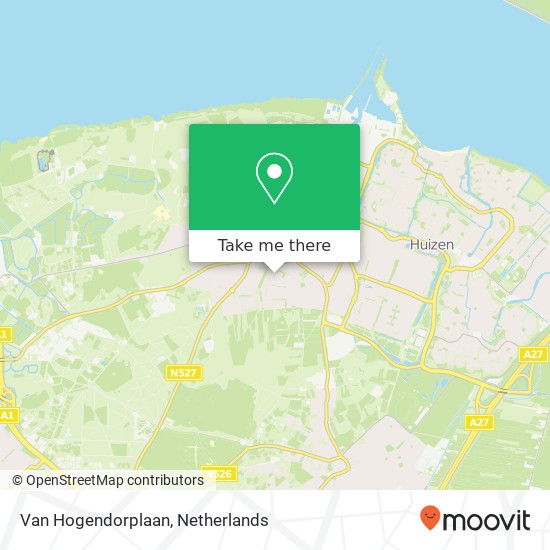 Van Hogendorplaan, Van Hogendorplaan, 1272 Huizen, Nederland kaart