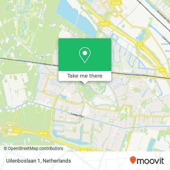 Uilenboslaan 1, Uilenboslaan 1, 3451 GB Utrecht, Nederland kaart