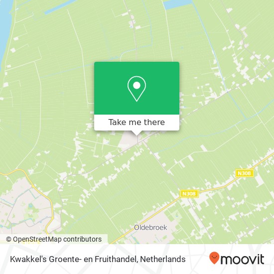 Kwakkel's Groente- en Fruithandel, Groote Woldweg 25A kaart