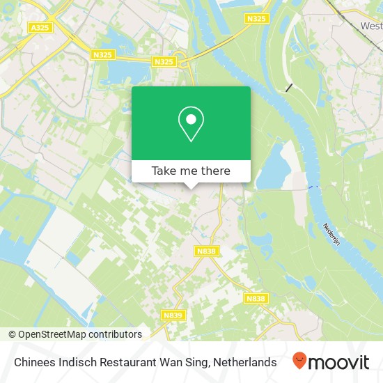 Chinees Indisch Restaurant Wan Sing, Julianastraat 50 kaart