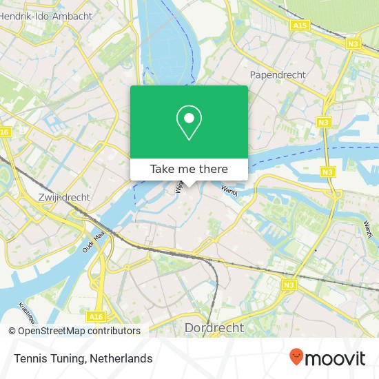 Tennis Tuning, Wijngaardstraat 44 kaart