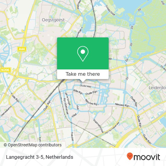 Langegracht 3-5, Langegracht 3-5, 2312 NV Leiden, Nederland kaart