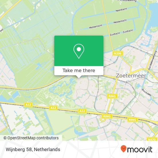 Wijnberg 58, 2716 PE Zoetermeer kaart