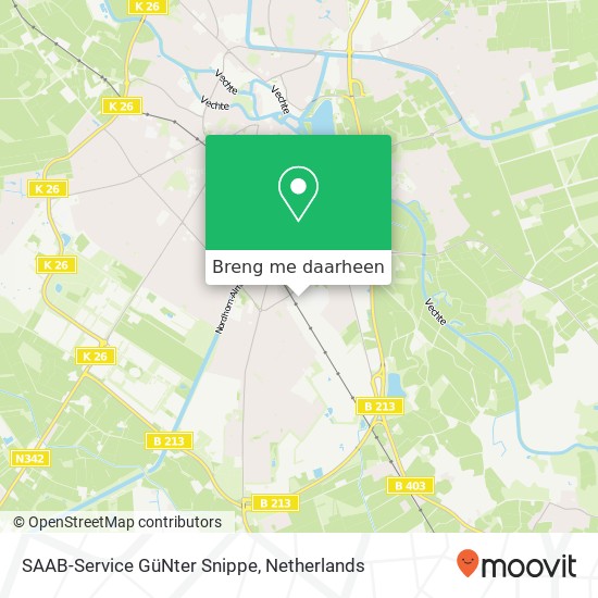 SAAB-Service GüNter Snippe, Westfalenstraße 29 48529 Nordhorn kaart