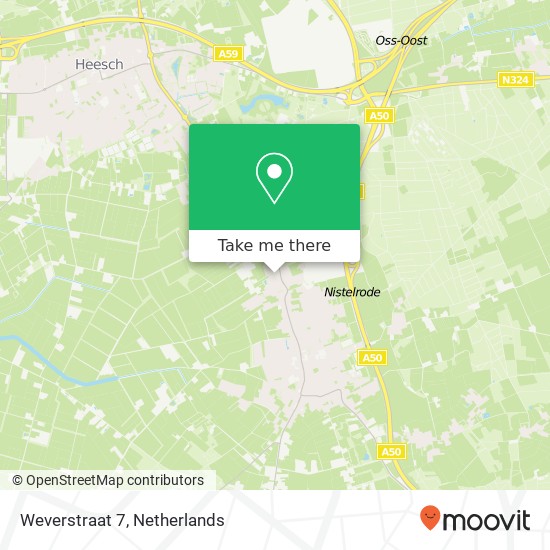 Weverstraat 7, Weverstraat 7, 5388 PK Nistelrode, Nederland kaart