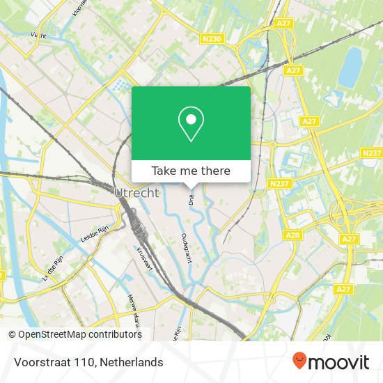 Voorstraat 110, 3512 AV Utrecht kaart