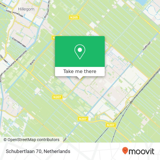 Schubertlaan 70, Schubertlaan 70, 2151 GB Nieuw-Vennep, Nederland kaart