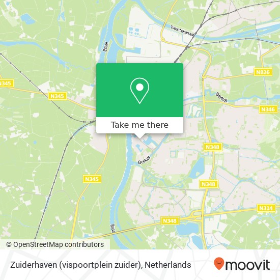 Zuiderhaven (vispoortplein zuider), 7201 ET Zutphen kaart
