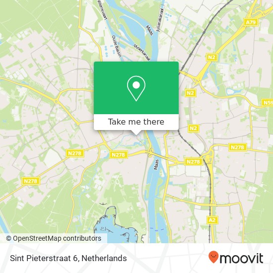 Sint Pieterstraat 6, Sint Pieterstraat 6, 6211 JN Maastricht, Nederland kaart