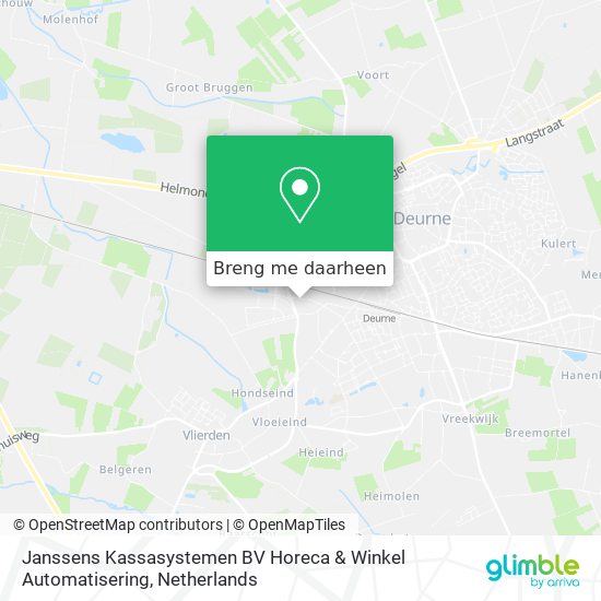Janssens Kassasystemen BV Horeca & Winkel Automatisering kaart