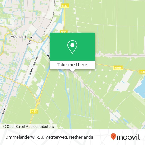 Ommelanderwijk, J. Vegterweg kaart