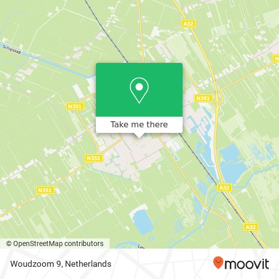 Woudzoom 9, 8471 XZ Wolvega kaart