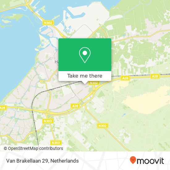 Van Brakellaan 29, 3843 HA Harderwijk kaart