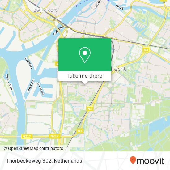 Thorbeckeweg 302, Thorbeckeweg 302, 3317 EN Dordrecht, Nederland kaart