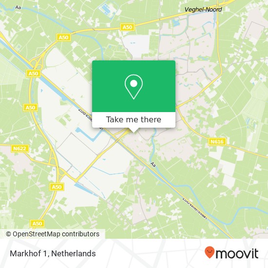 Markhof 1, Markhof 1, 5463 NN Veghel, Nederland kaart