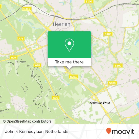 John F. Kennedylaan, John F. Kennedylaan, Heerlen, Nederland kaart