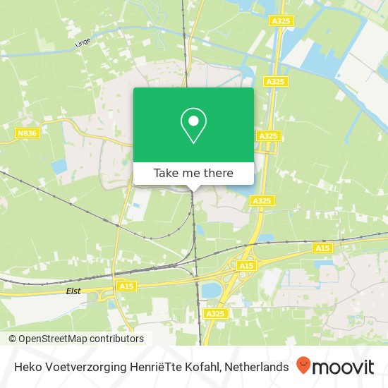 Heko Voetverzorging HenriëTte Kofahl, Bemmelseweg 48 kaart