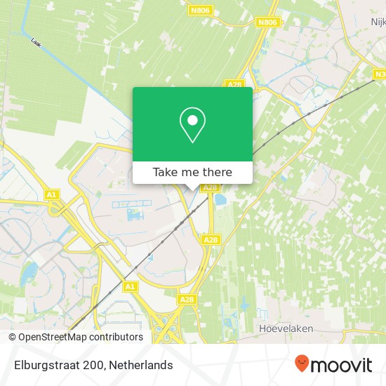 Elburgstraat 200, 3826 BH Amersfoort kaart