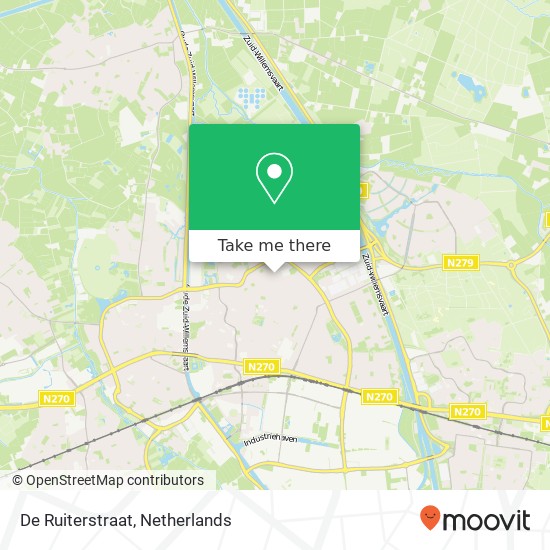 De Ruiterstraat, De Ruiterstraat, 5701 Helmond, Nederland kaart