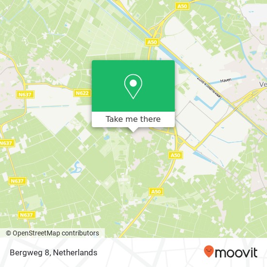 Bergweg 8, 5466 PK Eerde kaart