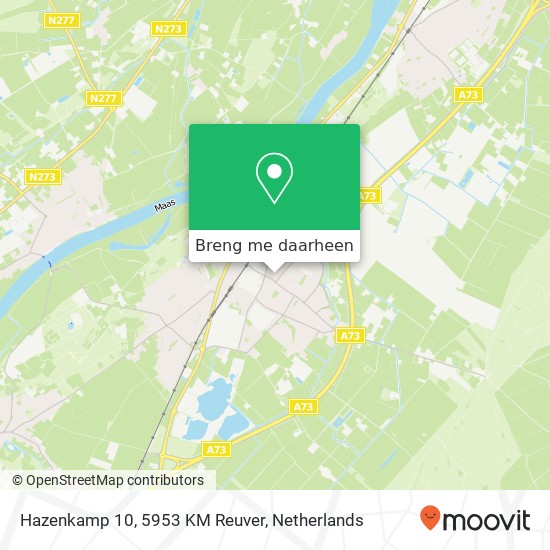 Hazenkamp 10, 5953 KM Reuver kaart