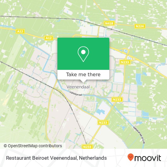 Restaurant Beiroet Veenendaal, Tuinstraat 111 kaart