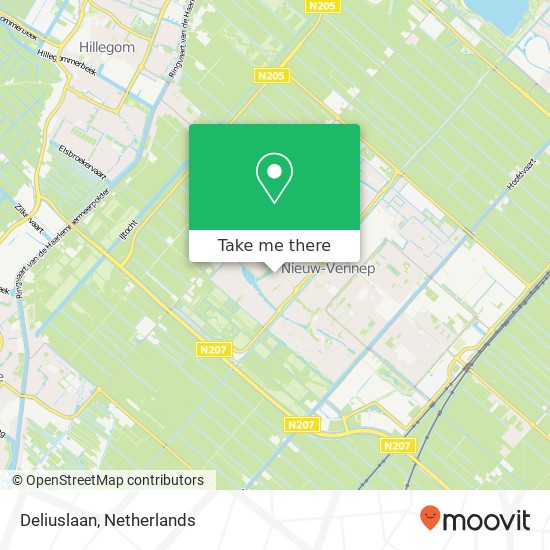 Deliuslaan, 2151 GJ Nieuw-Vennep kaart